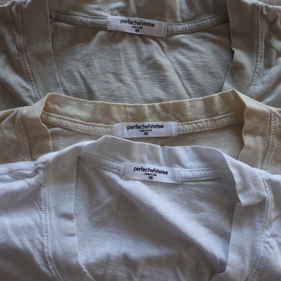 Perfect White Tee Hendrix Lightweight Cotton V Neck Tee Bundle Of 3 Size XS - Picture 2 of 13